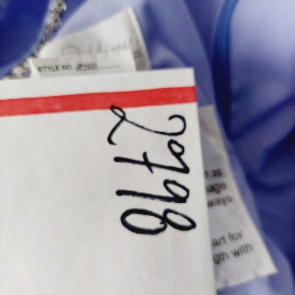 NEW Jenny Packham Drem Blue Jeweled Strap Shirred Wrap Maxi Dress P2798 - Picture 11 of 11